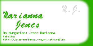 marianna jencs business card